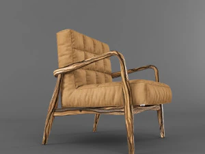 mid-century armchair 3D Model