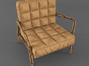 mid-century armchair 3D Model