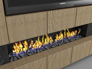 fireplace and tv stand 3D Model