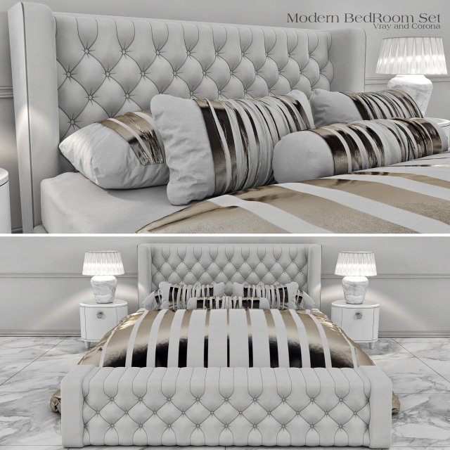 bed 3D Model .c4d .max .obj .3ds .fbx .stl .blend 
