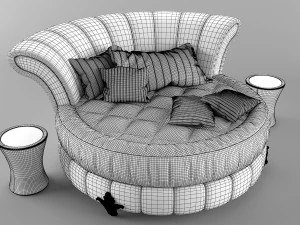 circular bed 3D Model
