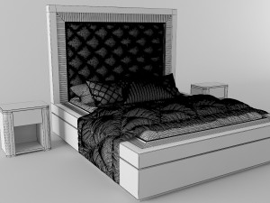 classic bed 3D-Modell