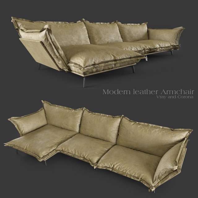 armchair Model 3D .c4d .max .obj .3ds .fbx .stl .blend 