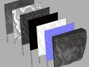 24 decorative stone tiles Modello 3D