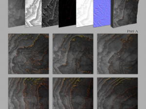 24 decorative stone tiles Model 3D