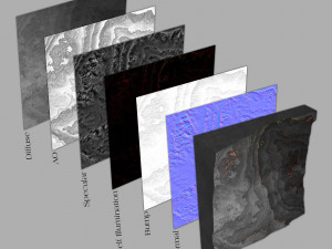 24 decorative stone tiles Model 3D