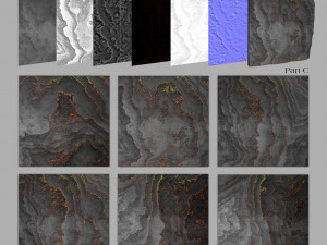 24 decorative stone tiles Model 3D