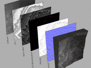 24 decorative stone tiles Model 3D