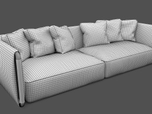 flexform italian sofa 3D 모델