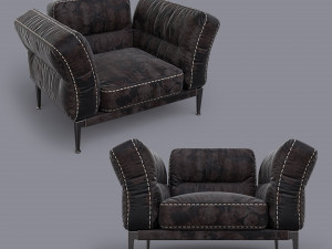 adda italian armchair set 3D Model