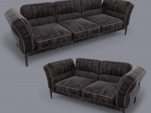 adda italian armchair set 3D Model