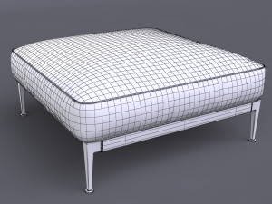 adda italian armchair set 3D Model