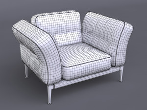 adda italian armchair 1 Model 3D