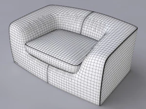leather armchair 3D Model