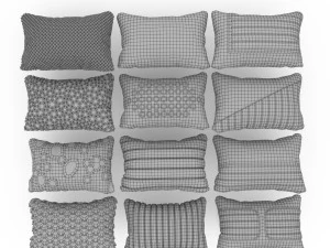 Luxury Modern Sofa And Cushion Pack 3D Model