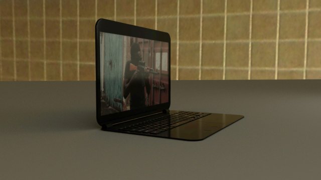 laptop Model 3D .c4d .max .obj .3ds .fbx .stl .blend 