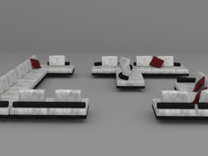 Set of upholstered furniture hey lazy 3D 모델