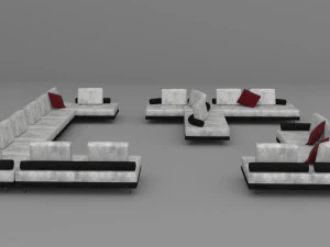 Set of upholstered furniture hey lazy 3D Model