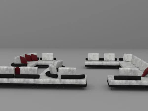 Set of upholstered furniture hey lazy 3D Model