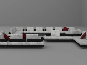 Set of upholstered furniture hey lazy 3D Model