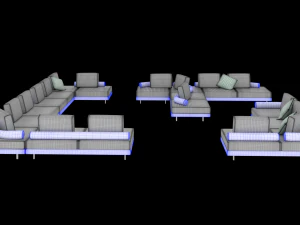 Set of upholstered furniture hey lazy 3D Model