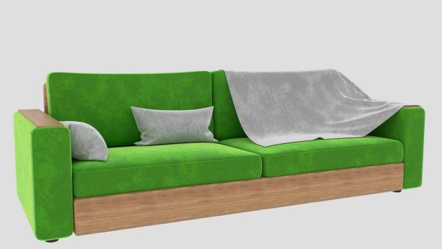 Sofa melancholy green 3Dモデル .c4d .max .obj .3ds .fbx .stl .blend 