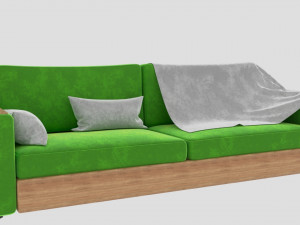 Sofa melancholy green 3D Model