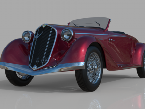 1935 Alfa-Romeo 6C 2300 S Touring Pescara Spider 3D Model