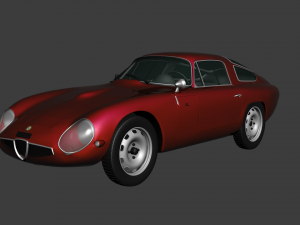 1963 Alfa-Romeo Giulia TZ 3D Model