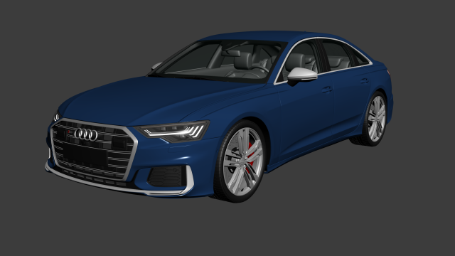 Audi S6 sedan 2019 Modelo 3D in Carros clássicos 3DExport