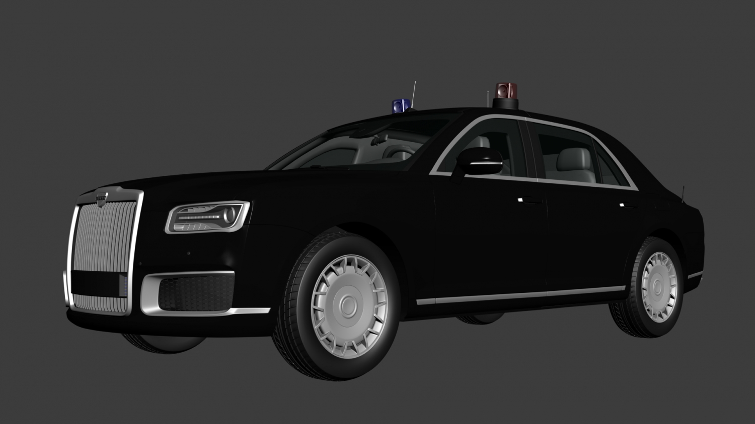 Aurus Senat Guard 3D Model in Royal Cars 3DExport