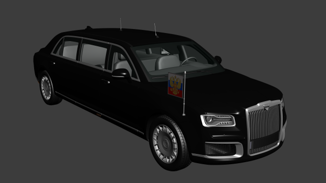 Aurus Senat Presidential Limousine 3D Model in Limousine 3DExport