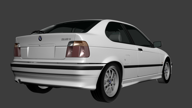 Car 3-series E36 compact 1994 Kostenlose 3D-Modell in Klassische Autos  3DExport