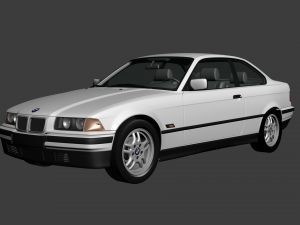 Car 3-series E36 coupe 1993 3D Model