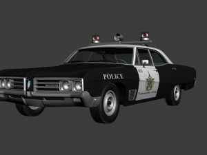 Buick Wildcat sedan Police 1968 3D Model
