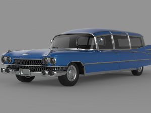 Cadillac Ambulance Miller Meteor 1959 3D Model