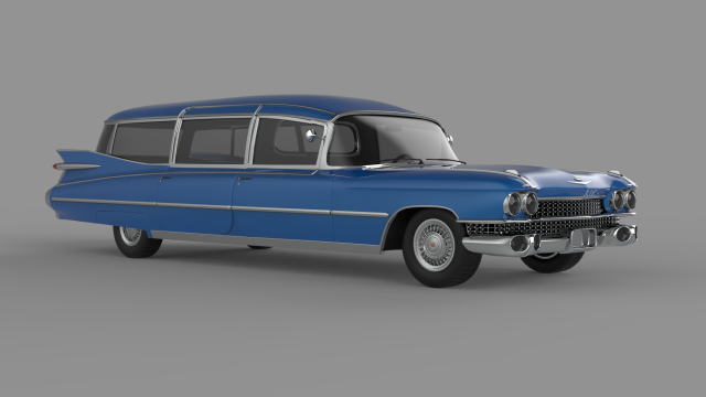 Download Cadillac Ambulance Miller Meteor 1959 3D Model