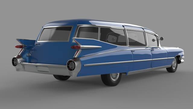 Download Cadillac Ambulance Miller Meteor 1959 3D Model