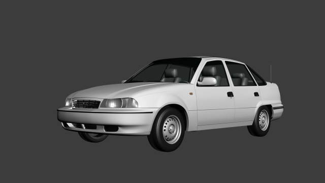 Daewoo Nexia Sedan 1996 3D Model .c4d .max .obj .3ds .fbx .lwo .lw .lws