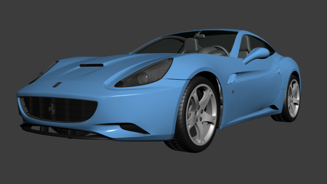 Ferrari California 2009 3D Model .c4d .max .obj .3ds .fbx .lwo .lw .lws