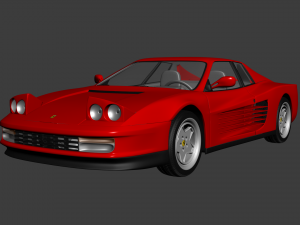 Ferrari Testarossa 1986 3D Model