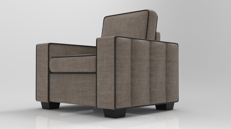 Armchair 3D Model .c4d .max .obj .3ds .fbx .stl .blend 