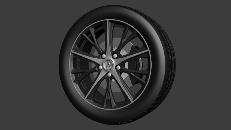 Wheel Acura ILX 3D Model .c4d .max .obj .3ds .fbx .stl .blend 