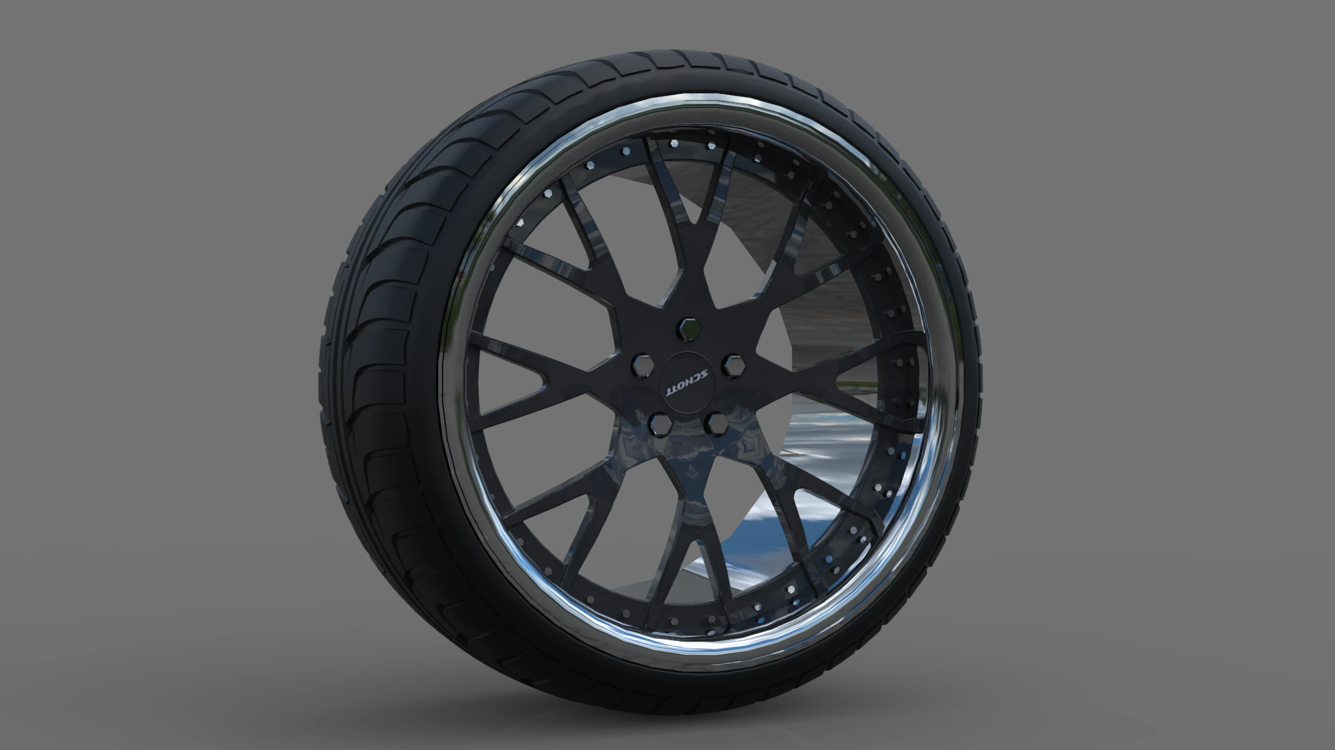 车轮002 3D 模型 .c4d .max .obj .3ds .fbx .stl .blend 