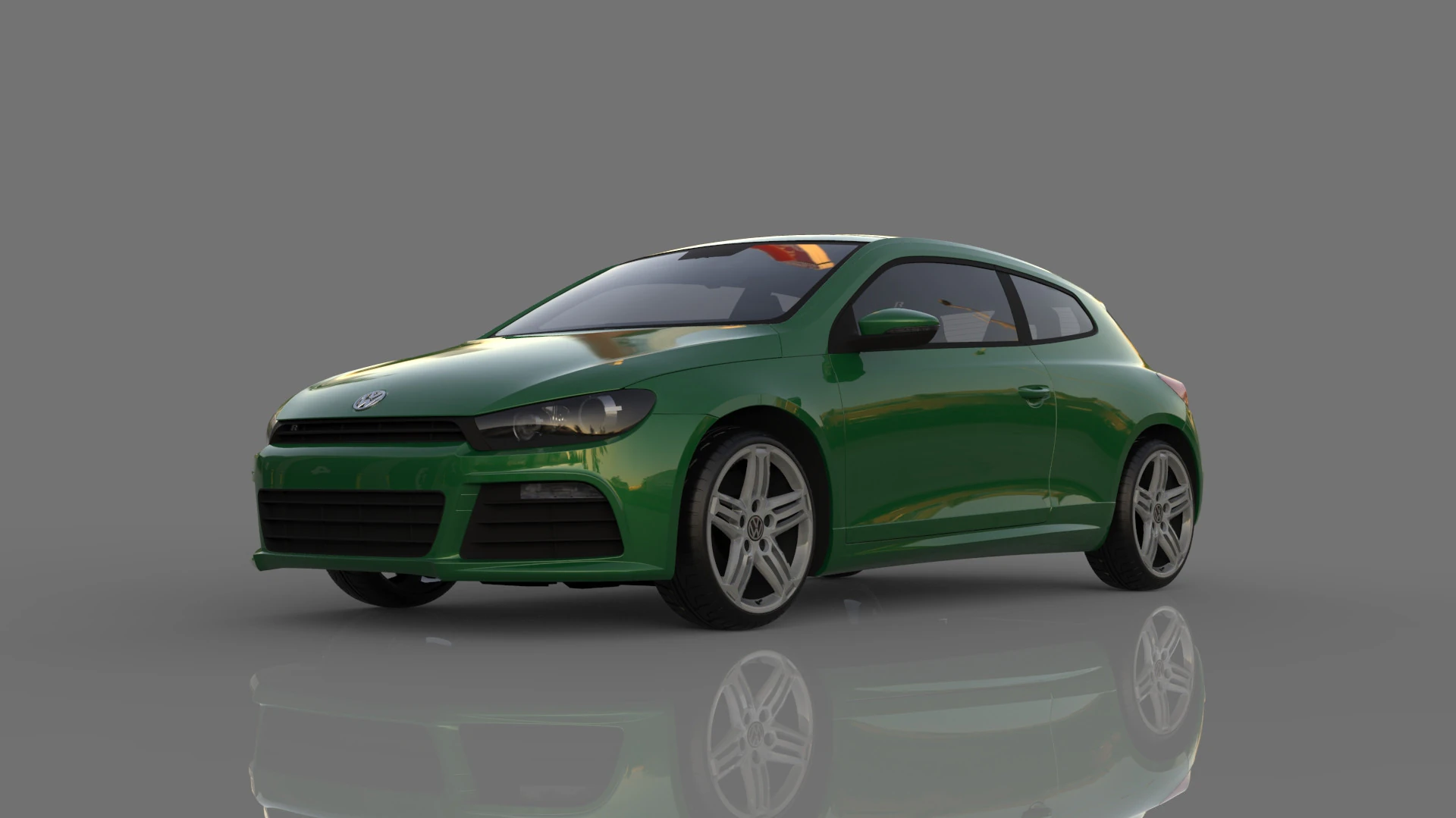 Volkswagen Scirocco R 3D Model .c4d .max .obj .3ds .fbx .stl .blend
