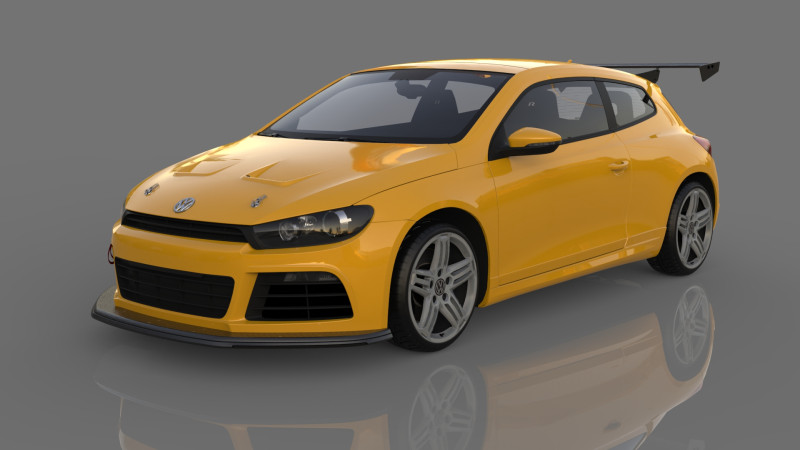 2011 Volkswagen Scirocco R tuning Model 3D .c4d .max .obj .3ds .fbx .stl .blend