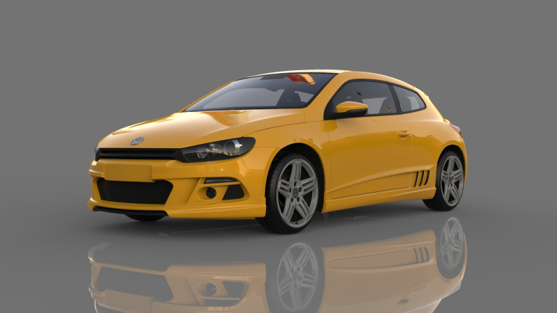 2011 Volkswagen Scirocco R tuning 3D 모델 .c4d .max .obj .3ds .fbx .stl .blend