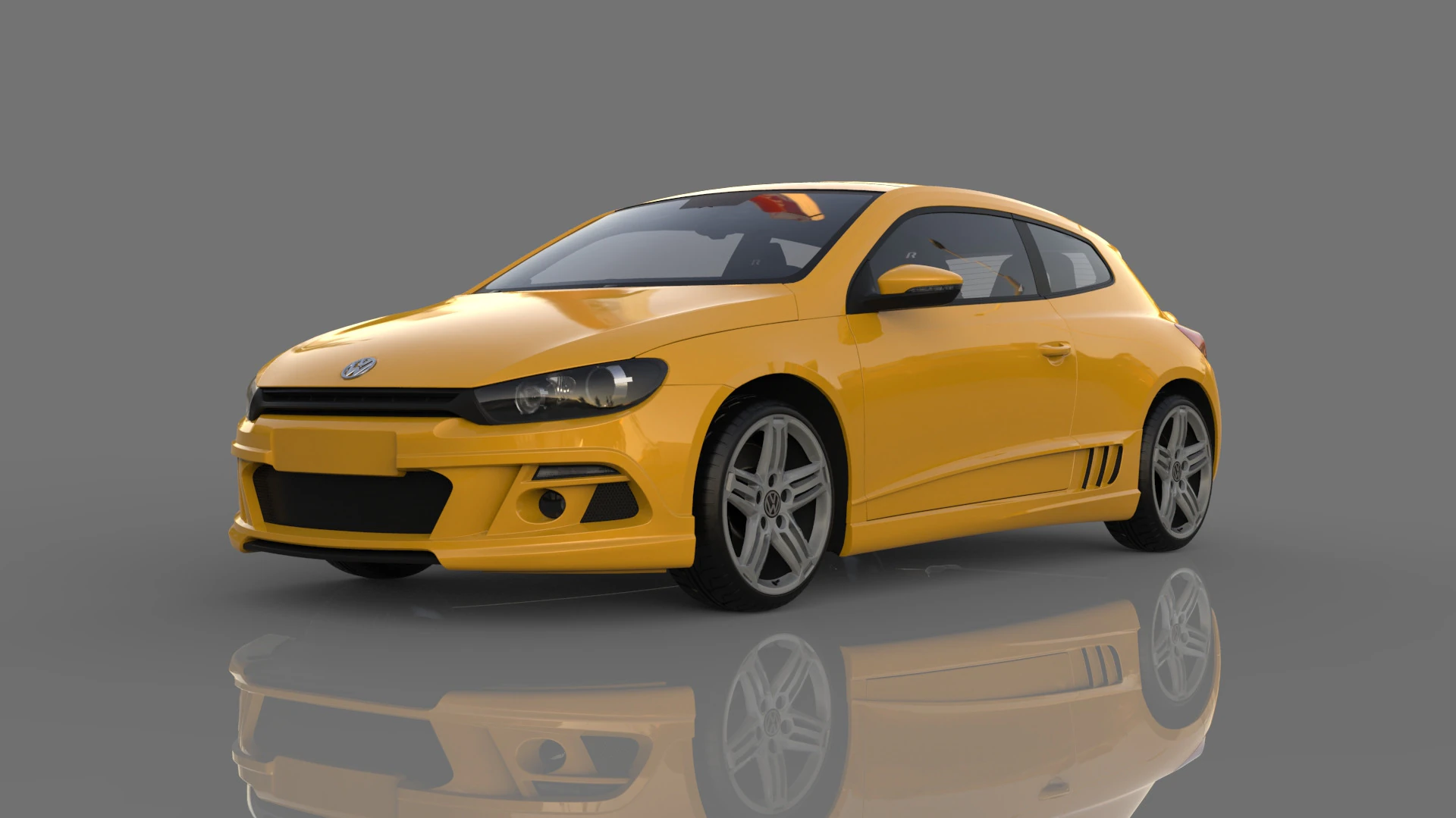 2011 Volkswagen Scirocco R tuning 3D Model .c4d .max .obj .3ds .fbx .stl .blend 