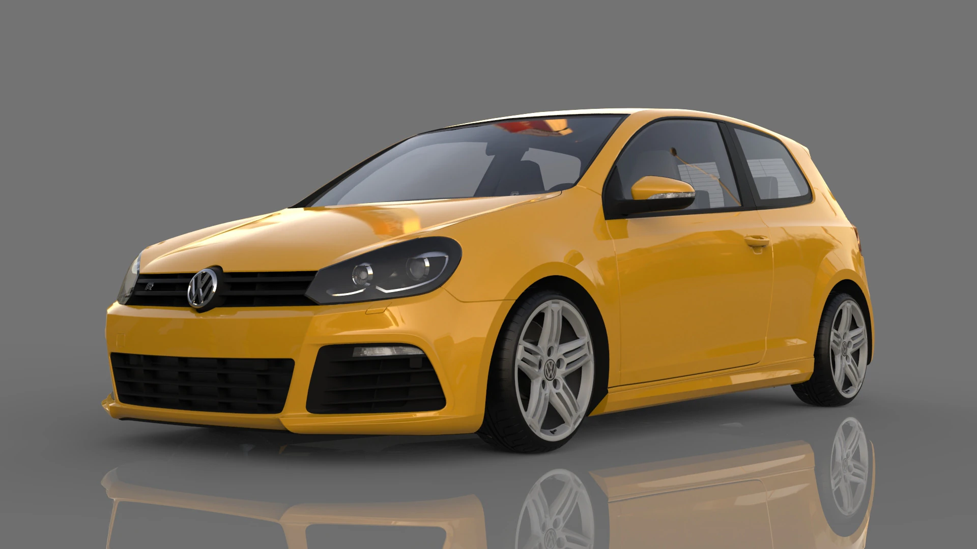 Volkswagen Golf R 3D Model .c4d .max .obj .3ds .fbx .stl .blend