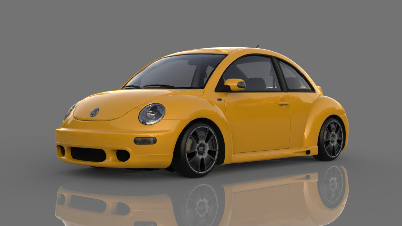 Volkswagen Beetle Turbo tuning 3D Модель .c4d .max .obj .3ds .fbx .stl .blend